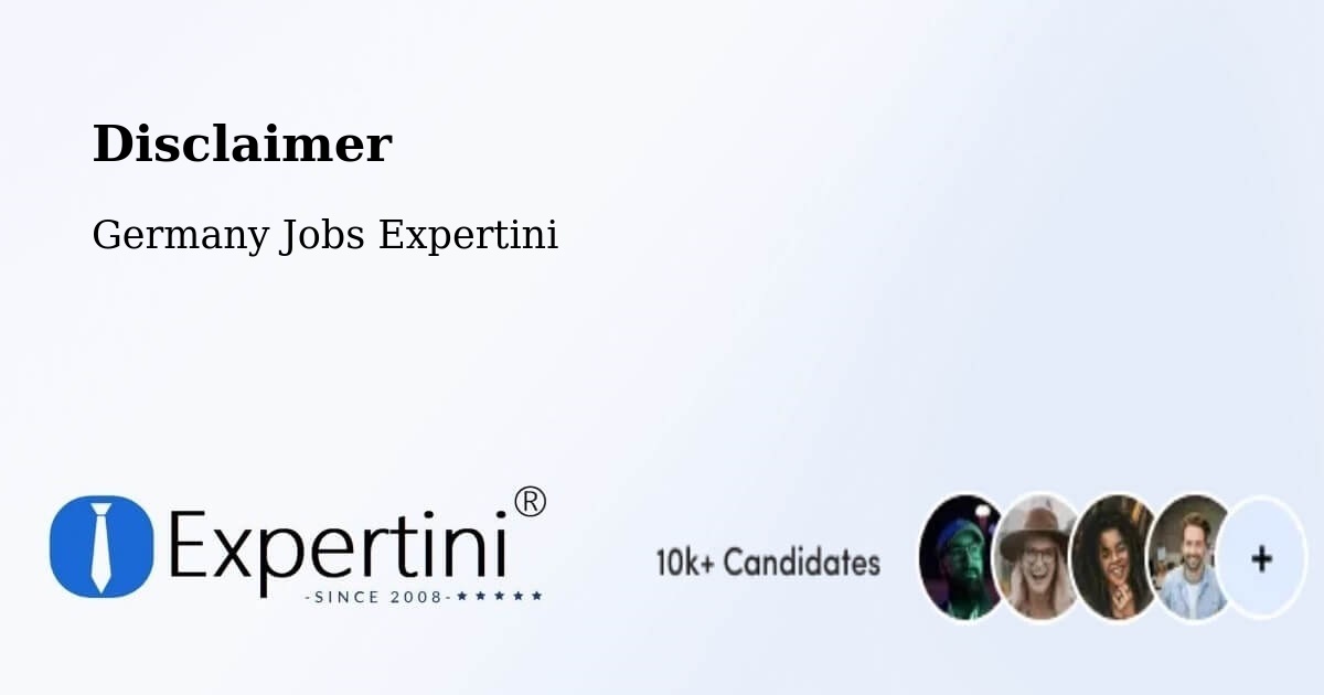 Disclaimer – Creglingen - Germany Jobs Expertini